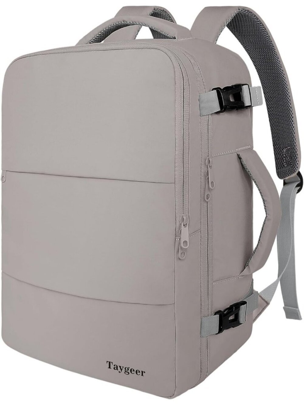 Women's Gray 15.6inch Laptop Mochila Flight Approved Daypack with Pocket